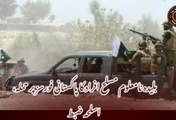 بلیدہ نامعلوم مسلح افراد کا پاکستانی فورسز پر حملہ، اسلحہ ضبط