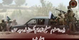 بلیدہ نامعلوم مسلح افراد کا پاکستانی فورسز پر حملہ، اسلحہ ضبط