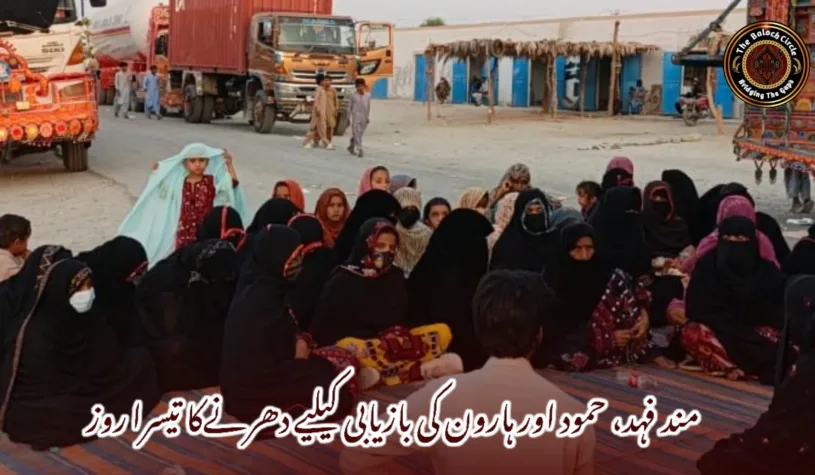 مند فہد، حمود اور ہارون کی بازیابی کیلیے دھرنےکا تیسرا روز