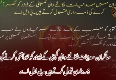 ساکران معدنیات نکالنے والی کمپنی کے ڈوزر کو نزرآتش کرنے کی ذمہ داری قبول کرتے ہیں۔ بی ایل اے