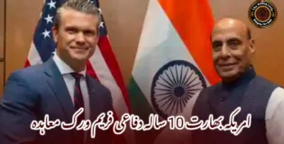 امریکہ بھارت 10 سالہ دفاعی فریم ورک معاہدہ