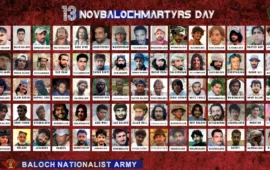بلوچ نیشنلسٹ آرمی کی جانب سے یومِ شہداء پر تنظیمی ساتھیوں کو خراجِ عقیدت