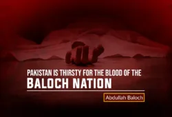 Pakistan is thirsty for the blood of the Baloch nation –  Abdullah Baloch
