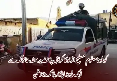 کوہلو نامعلوم مسلح افراد کا کریش پلانٹ پر حملہ، فائرنگ سے ایک لیویز اہلکار ہلاک 2 زخمی