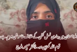 بلوچستان میں جاری نسل کشی کے خلاف خاموشی جرم ہے، قوم اٹھ کھڑی ہو۔ ڈاکٹر صبیحہ بلوچ