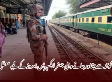 کوئٹہ سے پشاور جانے والی جعفر ایکسپریس 4 روز کے لیے معطل