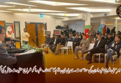 جرمنی بلوچ شہدا دن کی مناسبت سے بی این ایم کا سیمنار ، شہدا کو خراج عقیدت پیش کیا گیا