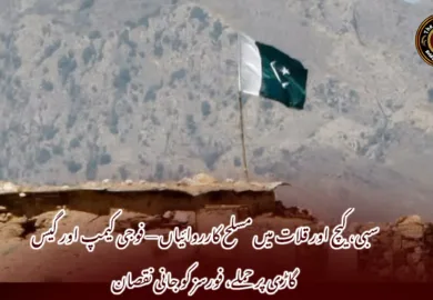 سبی، کیچ اور قلات میں مسلح کارروائیاں — فوجی کیمپ اور گیس گاڑی پر حملے، فورسز کو جانی نقصان