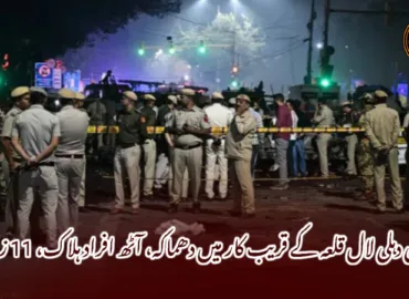 نئی دہلی لال قلعہ کے قریب کار میں دھماکہ، آٹھ افراد ہلاک، 11 زخمی_