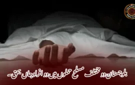 بلوچستان دو مختلف مسلح حملوں میں دو افراد جاں بحق۔