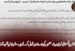 قابض پاکستانی فوج پر چار حملوں کی ذمہ داری قبول کرتے ہیں – بلوچ لبریشن آرمی