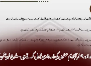 پنجگور اور جعفر آباد بم حملوں کی ذمہ داری قبول کرتے ہیں – بلوچ لبریشن آرمی