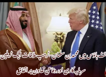 وہائٹ ہاؤس میں محمد بن سلمان–ٹرمپ ملاقات ایک ٹریلین ڈالر سرمایہ کاری اور دفاعی تعاون پر اتفاق