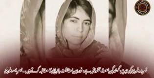 نسرینہ بلوچ کی جبری گمشدگی باعث تشویش ہے، فوری باحفاظت بازیابی کا مطالبہ کرتے ہیں۔ نصراللہ بلوچ