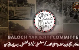 ہوشاب آبادی پر حملہ ریاستی تشدد کے مسلسل سلسلے کا تسلسل ہے۔ بی وائی سی