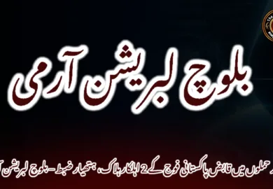چار حملوں میں قابض پاکستانی فوج کے 2 اہلکار ہلاک، ہتھیار ضبط – بلوچ لبریشن آرمی
