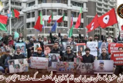 انسانی حقوق کا عالمی دن بی این ایم کا ڈچ پارلیمنٹ کے سامنے احتجاجی مظاہرہ