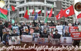 انسانی حقوق کا عالمی دن  بی این ایم کا ڈچ پارلیمنٹ کے سامنے احتجاجی مظاہرہ