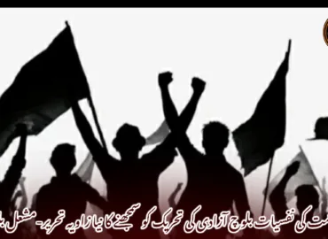 مزاحمت کی نفسیات بلوچ آزادی کی تحریک کو سمجھنے کا نیا زاویہ تحریر- مشعل بلوچ