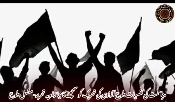 مزاحمت کی نفسیات بلوچ آزادی کی تحریک کو سمجھنے کا نیا زاویہ تحریر- مشعل بلوچ