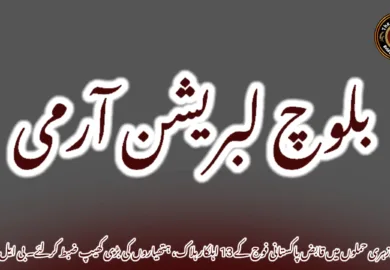 پنجگور زہری حملوں میں قابض پاکستانی فوج کے 13 اہلکار ہلاک، ہتھیاروں کی بڑی کھیپ ضبط کرلئے۔ بی ایل اے