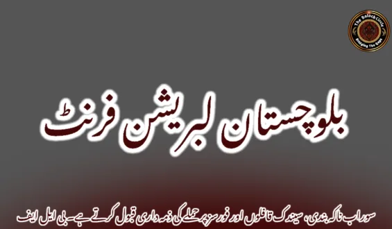 سوراب ناکہ بندی، سیندک قافلوں اور فورسز پر حملے کی ذمہ داری قبول کرتے ہے۔ بی ایل ایف