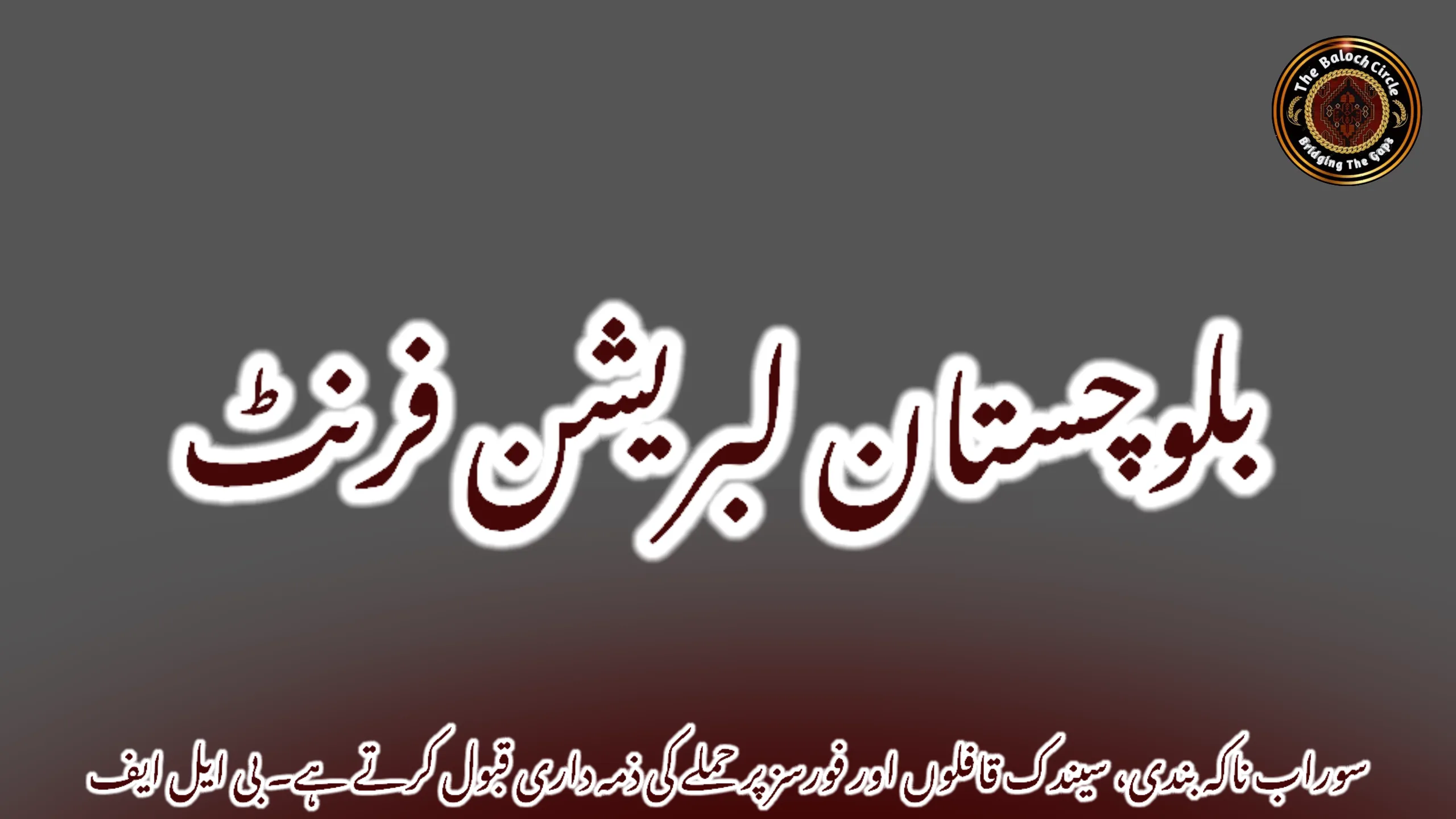 سوراب ناکہ بندی، سیندک قافلوں اور فورسز پر حملے کی ذمہ داری قبول کرتے ہے۔ بی ایل ایف