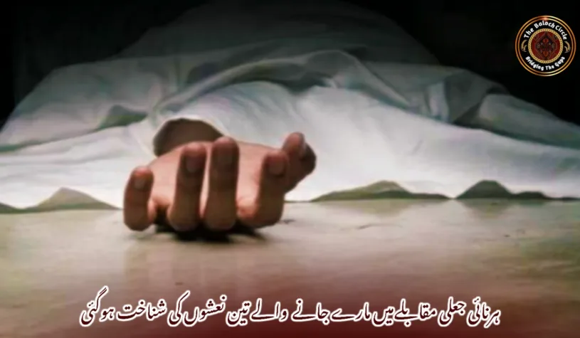 ہرنائی جعلی مقابلےمیں مارے جانے  والے تین نعشوں کی شناخت ہوگئی