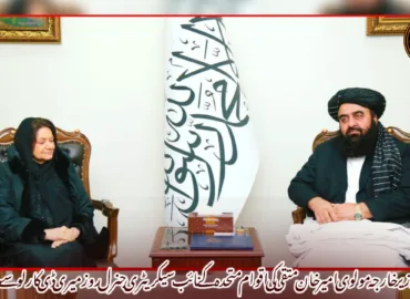 افغان وزیر خارجہ مولوی امیر خان متقی کی اقوام متحدہ کے نائب سیکریٹری جنرل روزمیری ڈی کارلو سے ملاقات