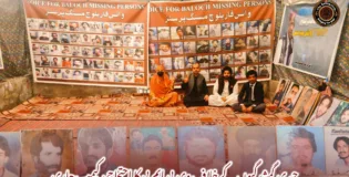 جبری گمشدگیوں کے خلاف وی بی ایم پی کا احتجاجی کیمپ جاری
