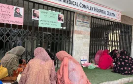 Sixth day of protest outside Bolan Medical Complex in Quetta demands Khadija Baloch’s release