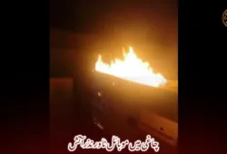 چاغی میں موبائل ٹاور نذرآتش