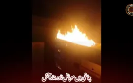 چاغی میں موبائل ٹاور نذرآتش