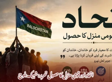 اتحاد اور قومی منزل کا حصول   تحریر: شہیک بلوچ