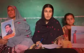 Fozia Baloch held a home press conference after being banned from the press club