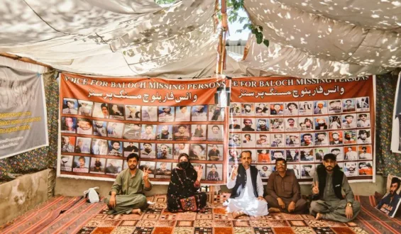 کوئٹہ پریس کلب کے سامنے جبری گمشدگیوں کے خلاف وی بی ایم پی کا احتجاجی کیمپ 6189ویں روز جاری رہا