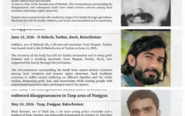 تربت، پنجگور اور واشک میں نوجوانوں کی ماورائے عدالت قتل ، بی وائی سی کا عالمی مداخلت کا مطالبہ