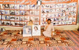وی بی ایم پی کے احتجاج کا 6197واں روز، راشد حسین بلوچ کی بھتیجی ماہ زیب بلوچ کی شرکت