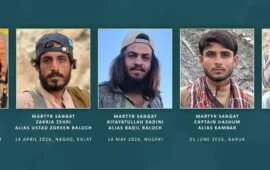 وطن کی دفاع میں شہید سرمچاروں کو بی ایل ایف کی جانب سے سلام عقیدت پیش