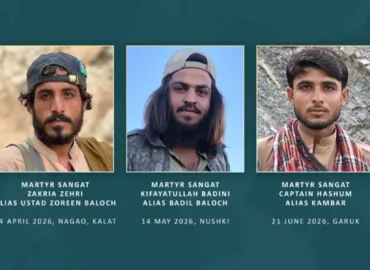 وطن کی دفاع میں شہید سرمچاروں کو بی ایل ایف کی جانب سے سلام عقیدت پیش