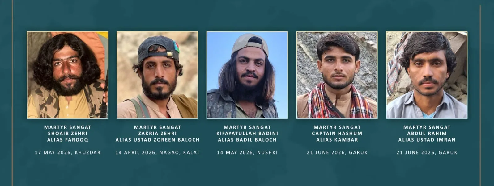 وطن کی دفاع میں شہید سرمچاروں کو بی ایل ایف کی جانب سے سلام عقیدت پیش