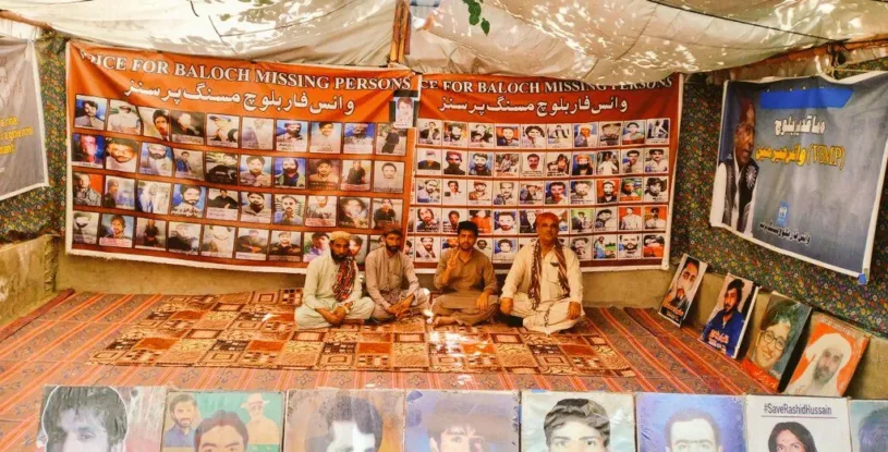 کوئٹہ: جبری گمشدگیوں کے خلاف وی بی ایم پی کا احتجاجی کیمپ 6186ویں روز بھی جاری