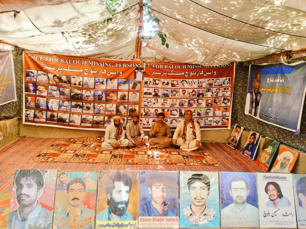 کوئٹہ: جبری گمشدگیوں کے خلاف وی بی ایم پی کا احتجاجی کیمپ 6186ویں روز بھی جاری