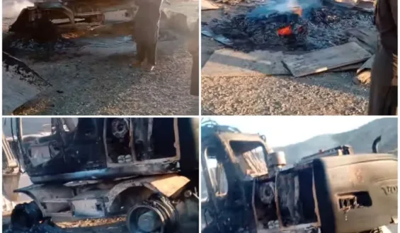 پشین میں تعمیراتی منصوبے کے کیمپ پر مسلح حملہ، بھاری مشینری نذرِ آتش، 2 افراد اغوا