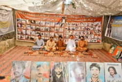 جبری گمشدگیوں کے خلاف وی بی ایم پی کے زیرِ اہتمام کوئٹہ پریس کلب کے سامنے قائم احتجاجی کیمپ 6190ویں روز میں داخل ہوگیا۔