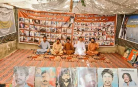 جبری گمشدگیوں کے خلاف وی بی ایم پی کے زیرِ اہتمام کوئٹہ پریس کلب کے سامنے قائم احتجاجی کیمپ 6190ویں روز میں داخل ہوگیا۔