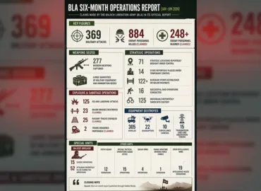 BLA Reports 369 Attacks and Claims 884 Killings in Six-Month Operational Summary