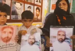 جبری گمشدگیوں کے خلاف وی بی ایم پی کا احتجاج 6211ویں روز بھی جاری، مٹھا خان مری کے لواحقین کی شرکت