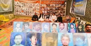 لاپتہ افراد کی بازیابی کا مطالبہ، وی بی ایم پی کا احتجاج 6215ویں روز میں داخل