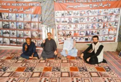 وی بی ایم پی کا احتجاجی کیمپ 6218ویں روز میں داخل، ذیشان کے لواحقین کی شرکت، ایڈوکیٹ صدام بلوچ اور ایڈوکیٹ احسان بلوچ کی اظہارِ یکجہتی